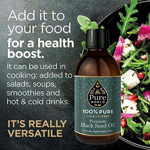 Black Seed Oil – 250ml Cold Pressed Nigella Sativa Glass Bottle