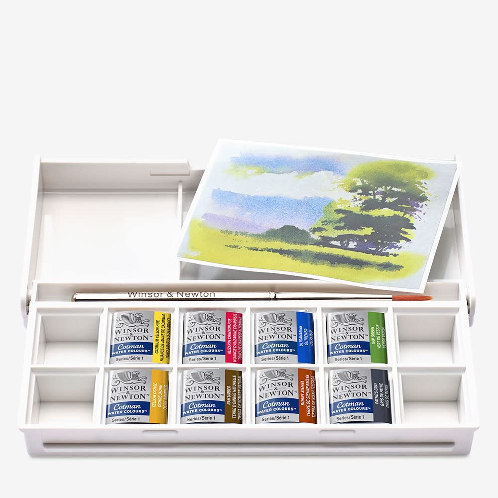 Winsor & Newton Cotman Watercolour Landscape Pocket Set | 8 Half Pans
