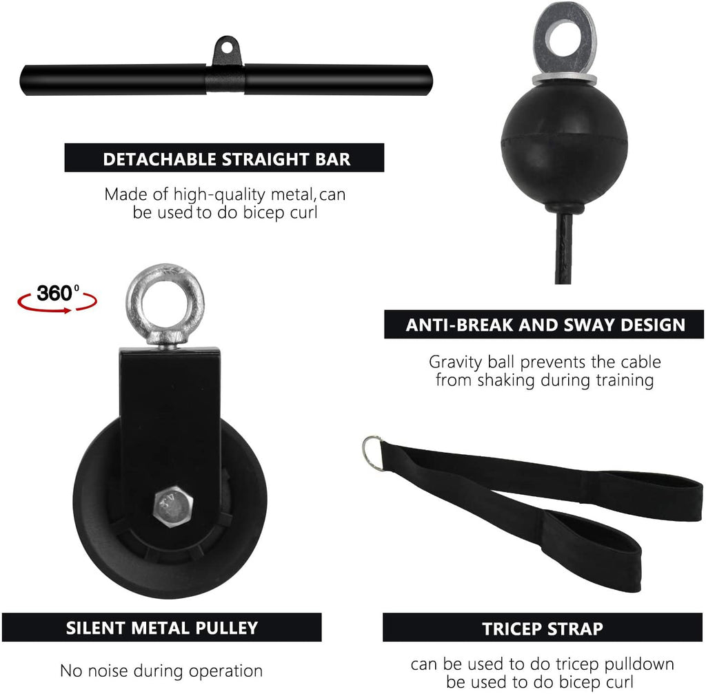 Jolof Store LAT Pulley System - Home Gym Cable Pulldown Set
