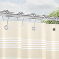 Lerores Shower Curtain | Beige Gradient Anti-Mould Polyester | 180x200cm