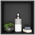 Stainless Steel Recessed Shower Niche – Black 30x30x10cm