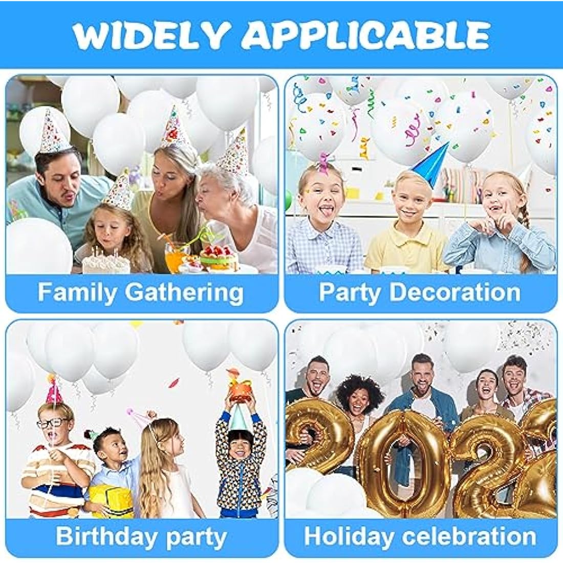 Ainiv 60 PCS Matte White Latex Balloons | 12 Inch Party Decorations