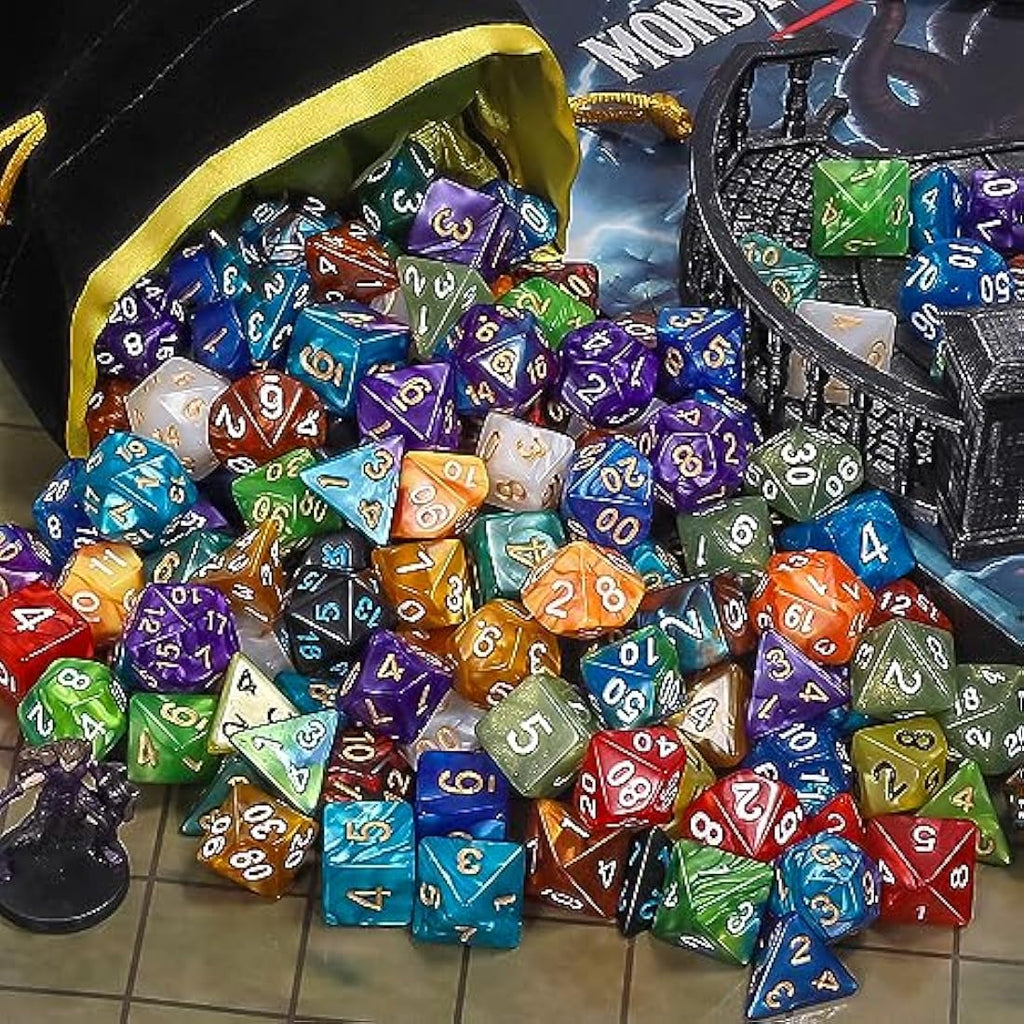 Polyhedral DND Dice Set - 20 Sets of 7 for RPG and MTG