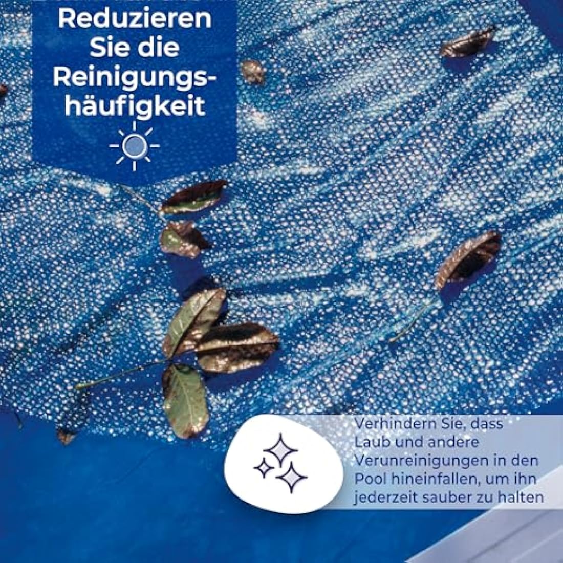 Gre Oval Pool Insulated Summer Cover - Blue Polyethylene 730 x 375 cm