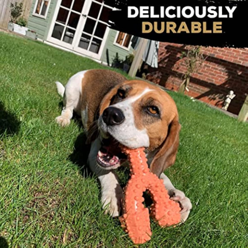 TastyBone TrioBone Nylon Dog Chew Toy for Aggressive Chewers – Bacon