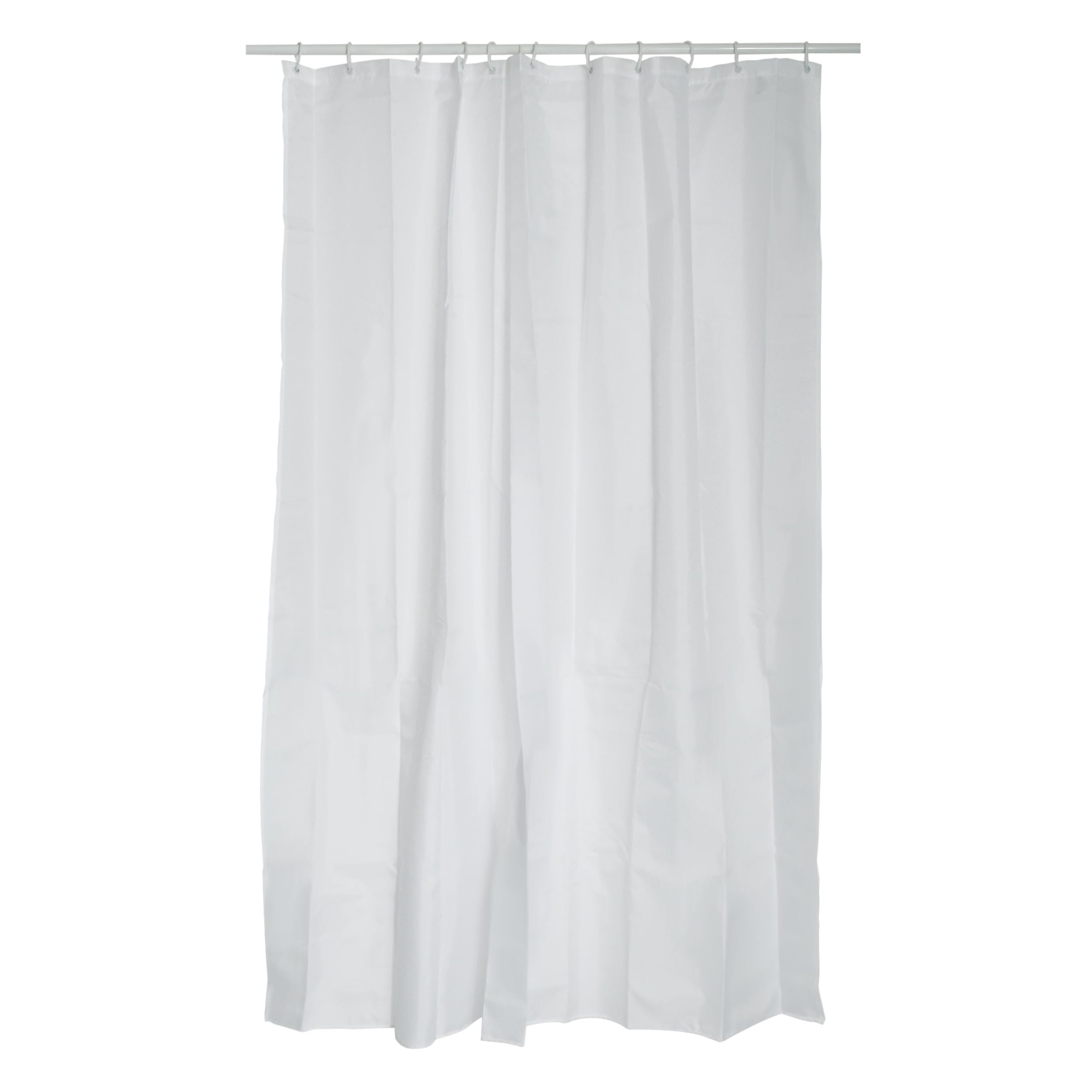 MSV White Polyester Shower Curtain – Waterproof Bathroom Decor, 200x120cm