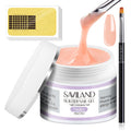 Saviland Builder Nail Gel Kit – 2.1oz Nudes Hard Gel for Nail Extensions
