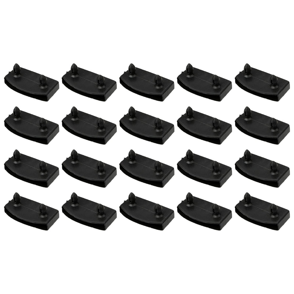 hifrom Slatted Frame Brackets Set, 20 Pieces, High Density Polyethylene, Black, for Beds up to 53 mm Wide, Single Double Beds Accessories - image 1