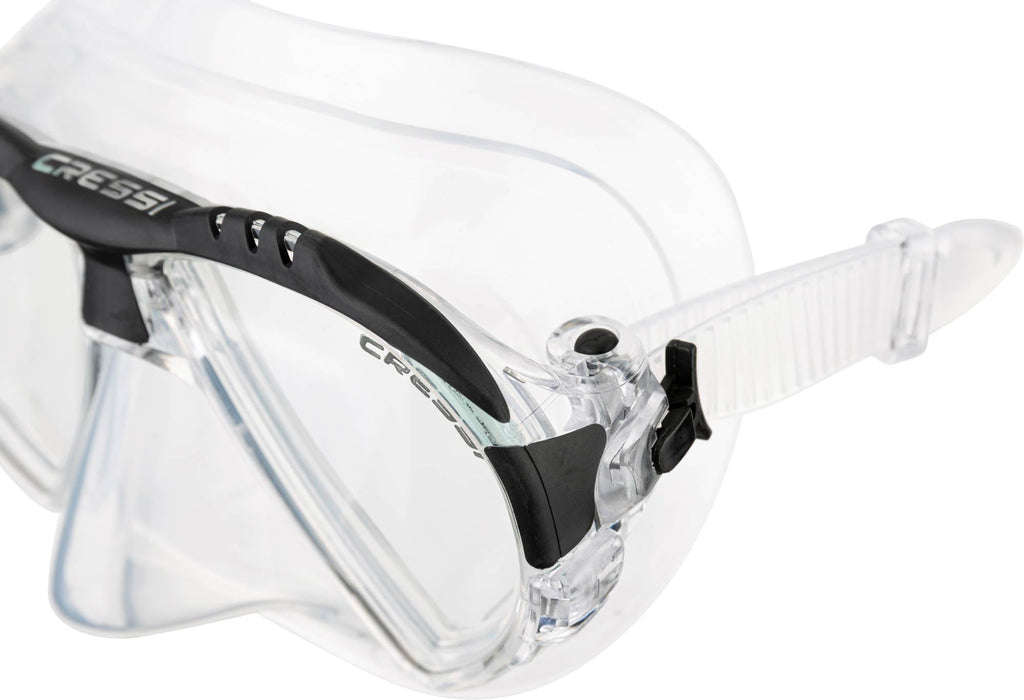 Cressi Matrix Snorkeling Mask – Low Volume Silicone Scuba Mask, Clear