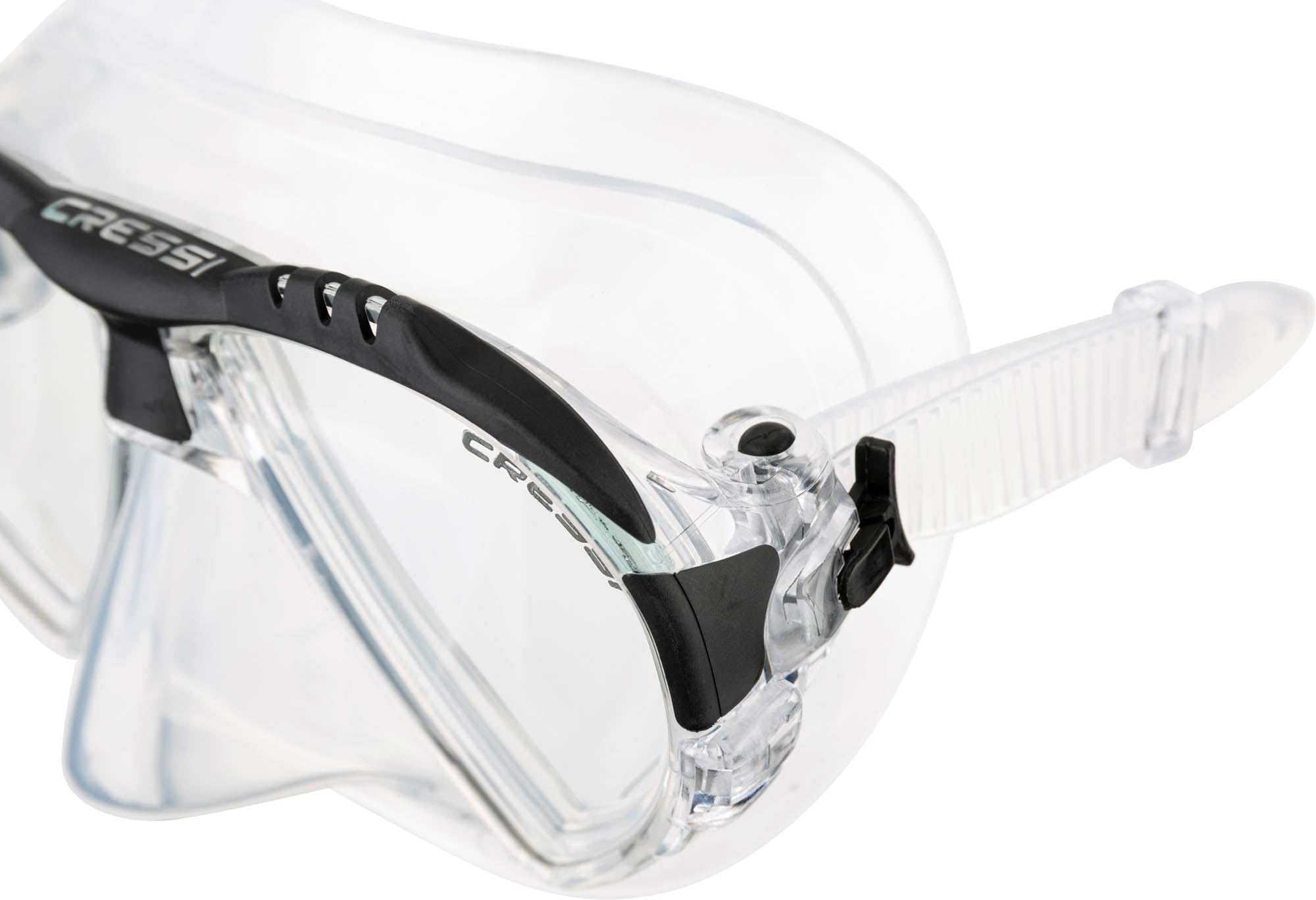 Cressi Matrix Snorkeling Mask – Low Volume Silicone Scuba Mask, Clear