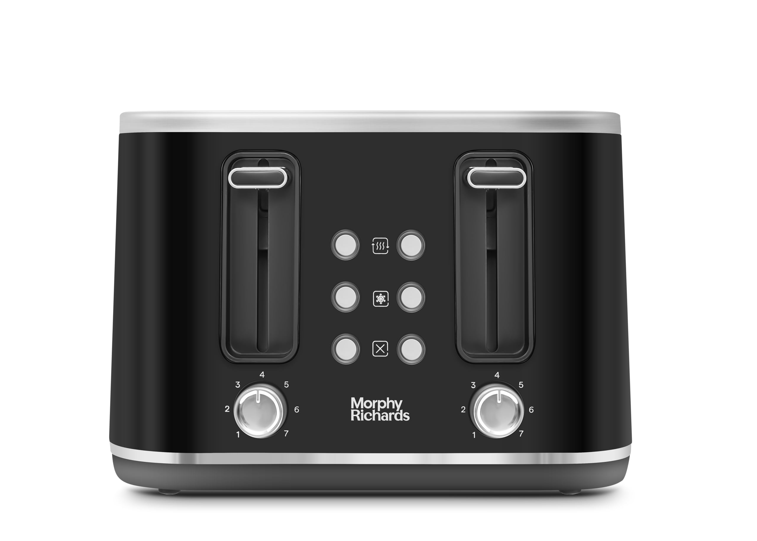 Morphy Richards Motive 4 Slice Toaster – Black Metal with 7 Settings
