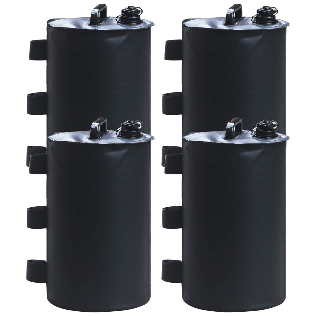 ABCCANOPY Gazebo Water Weights - 4 Pack Portable PVC Canopy Leg Bags, Black