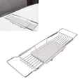 Stainless Steel Bathtub Tray – Adjustable Shower Caddy Organizer