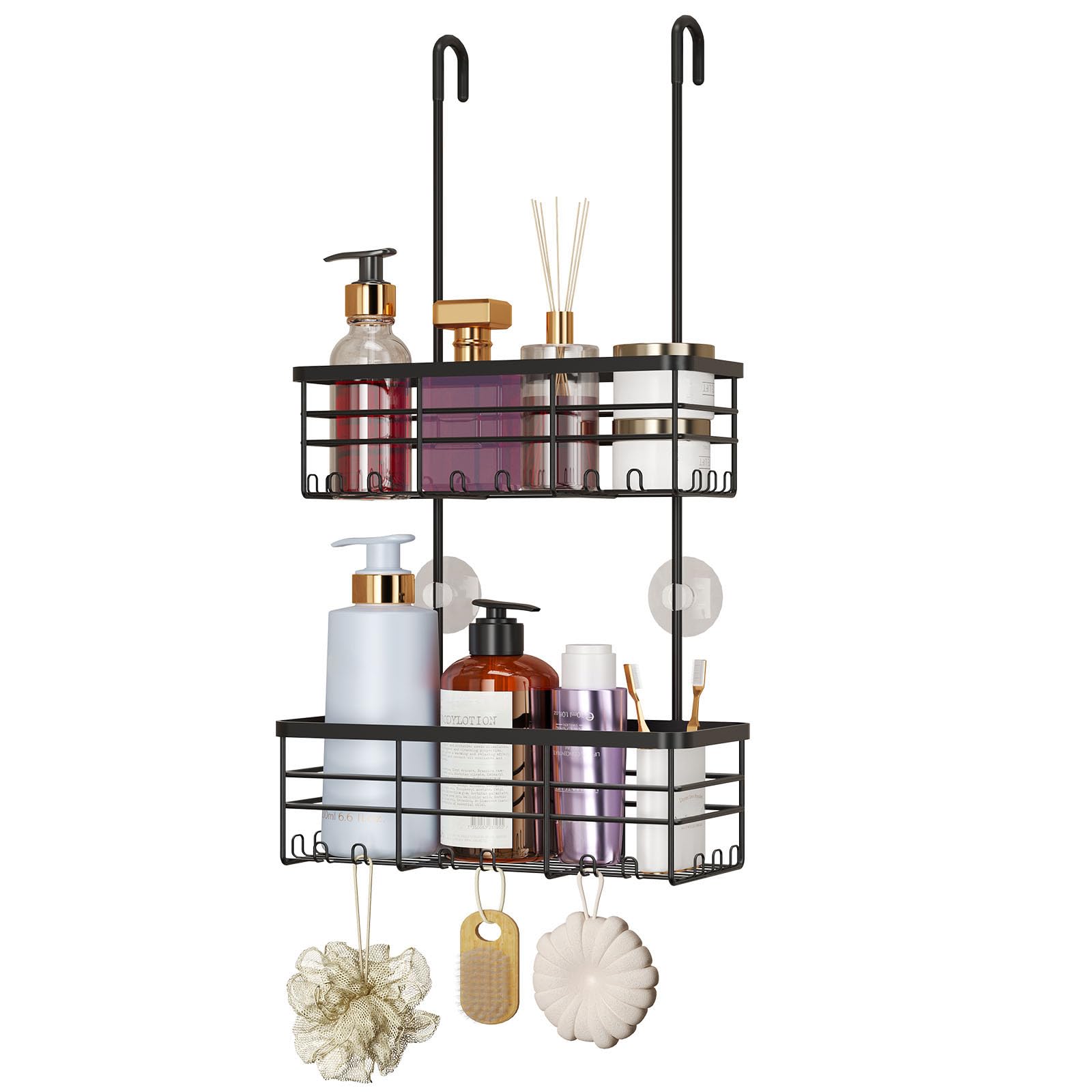 HapiRm 2-Tier Hanging Shower Caddy | Rustproof Stainless Steel Organiser