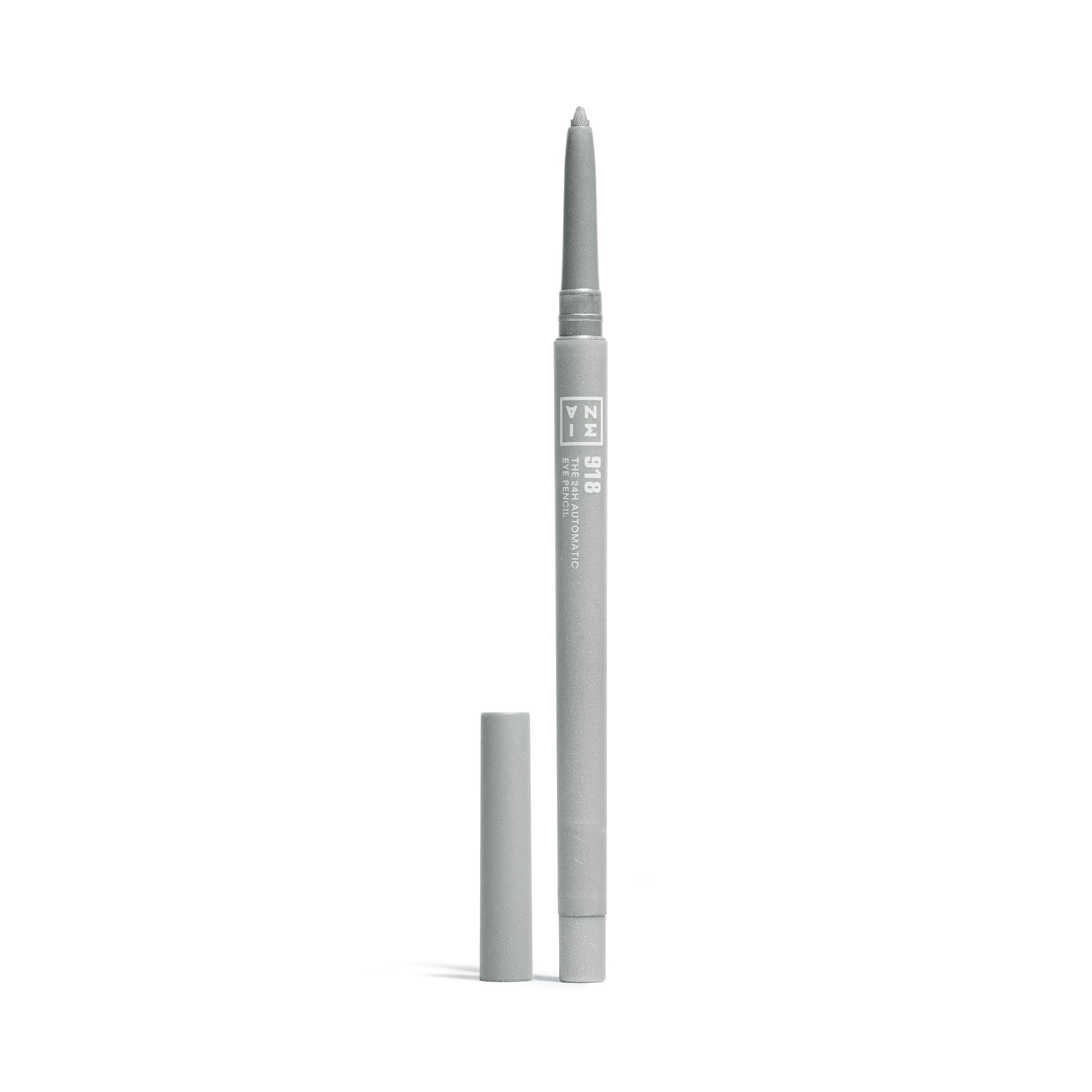 3INA 24h Automatic Eyeliner Pencil – Waterproof Steel Silver Creamy