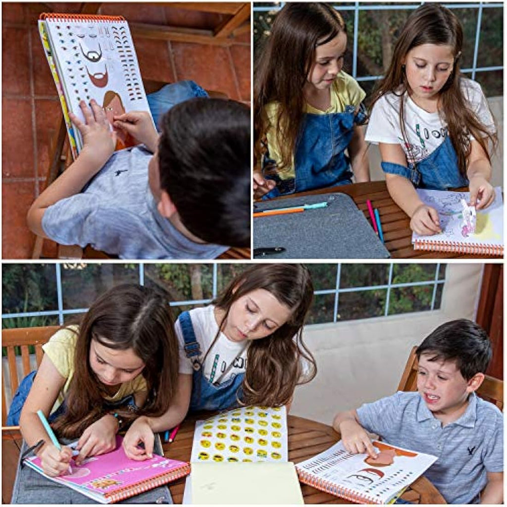Art with Smile Kids Activity Kit – 60-Page Craft Case with Stickers