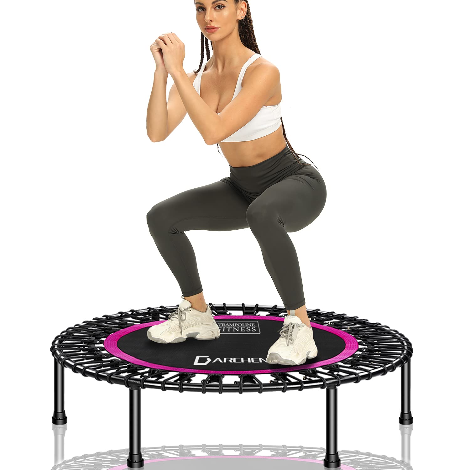Darchen Mini Trampoline – 200kg Adult Rebounder for Fitness & Cardio