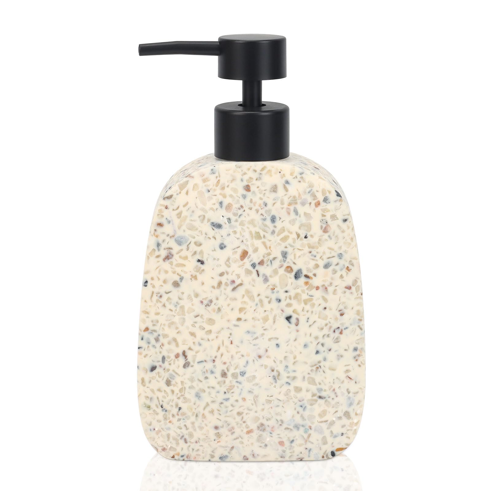 Asashizen Terrazzo Resin Soap Dispenser | Refillable Bathroom Bottle