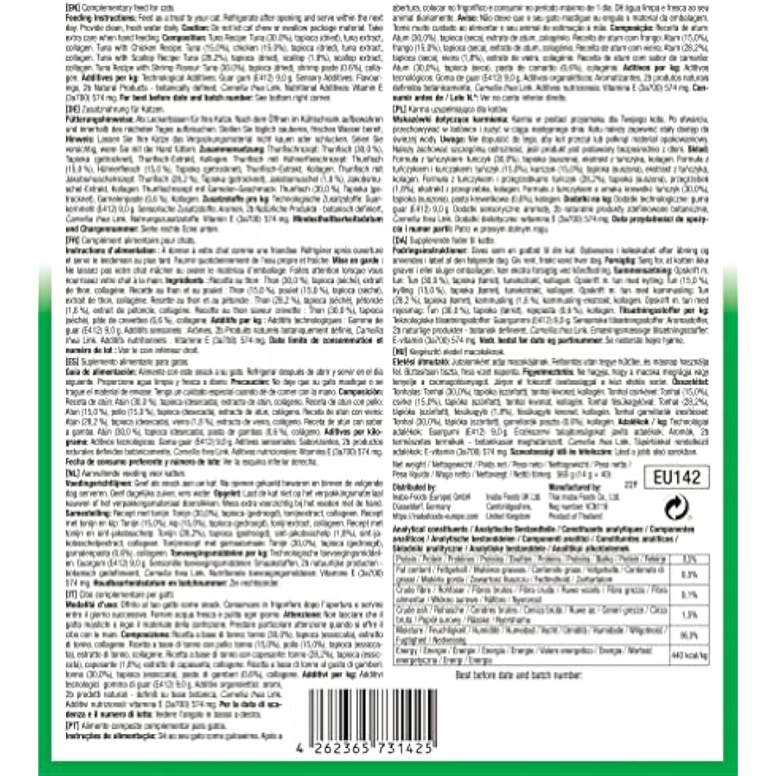 Inaba Churu Cat Treats – Tuna Seafood Variety Box – 40 Pack Grain-Free