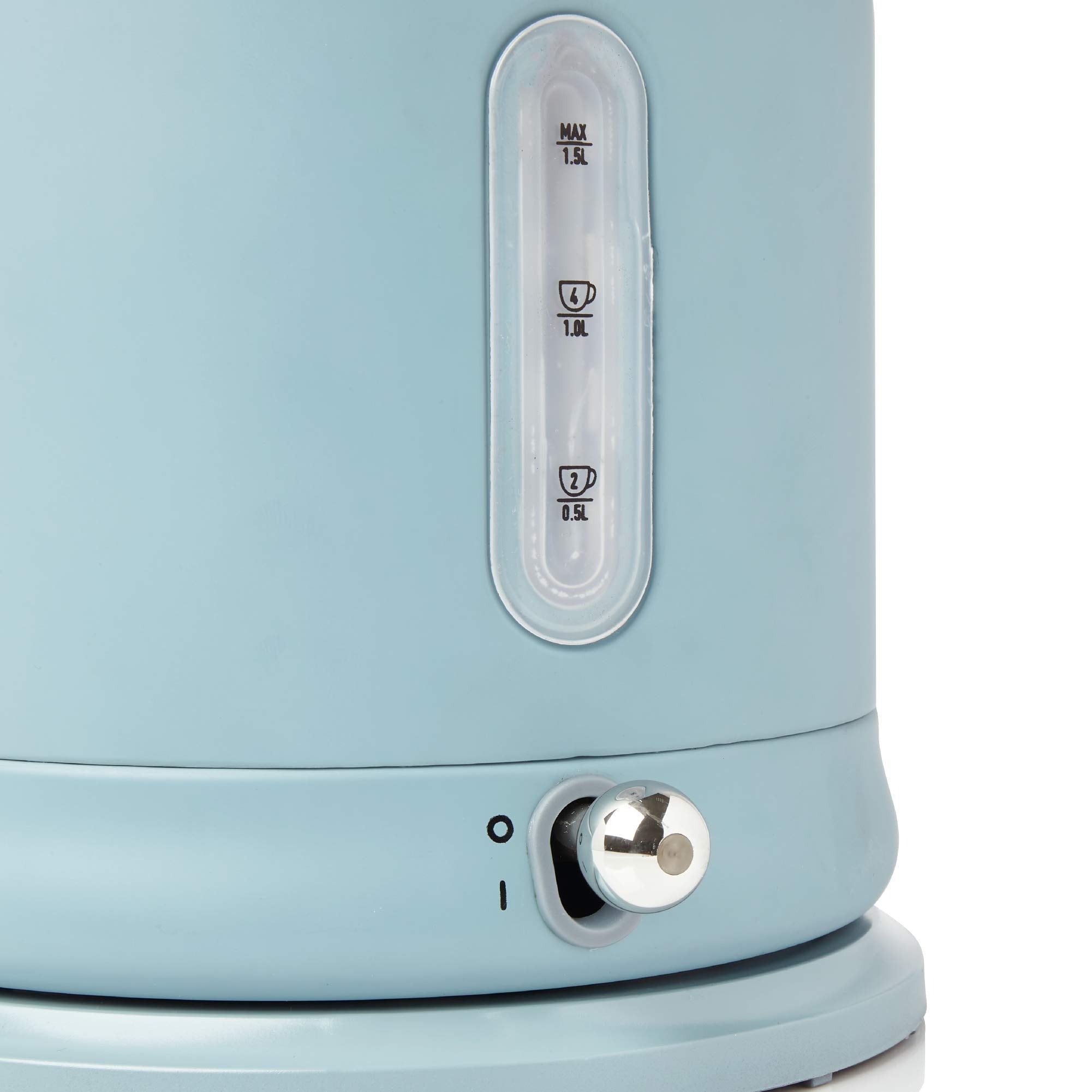 Haden Highclere Electric Kettle – 1.5L Retro Stainless Steel, 3000W Blue