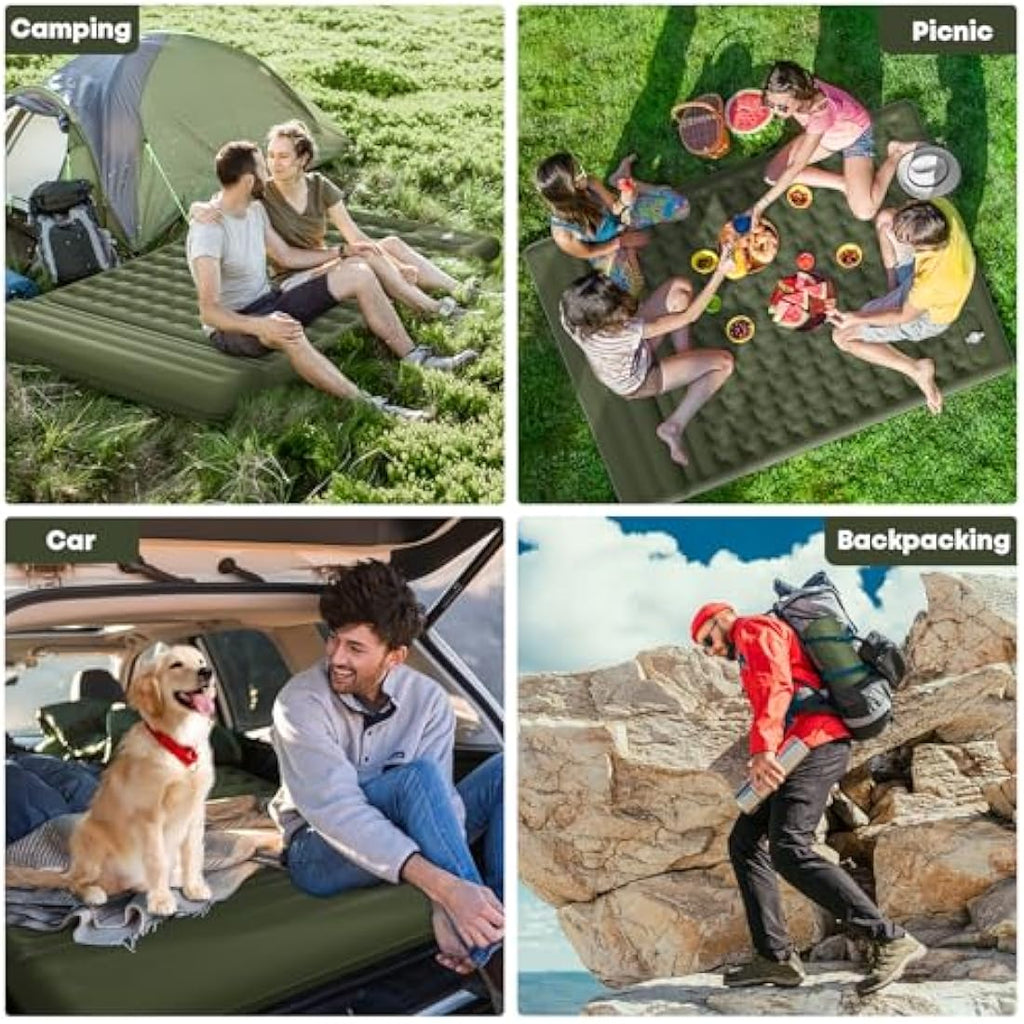 MAMBAKOTR Camping Sleeping Pad – Extra Thick Inflatable Air Mattress