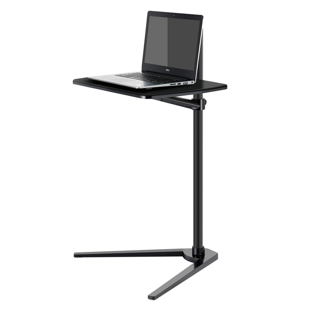 Thingy Club Overbed Table Stand, Height Adjustable Tray Side Table for Bed or Sofa Laptop Desk Black- Black Board
