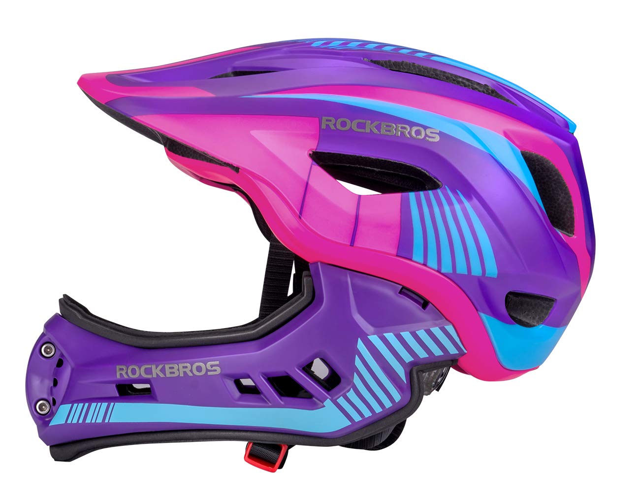 ROCKBROS Kids Full Face Bike Helmet | 2-in-1 Detachable MTB Safety Gear