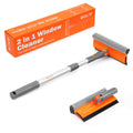 eazer 2-in-1 Window Cleaning Squeegee Kit with 30" Extension Pole