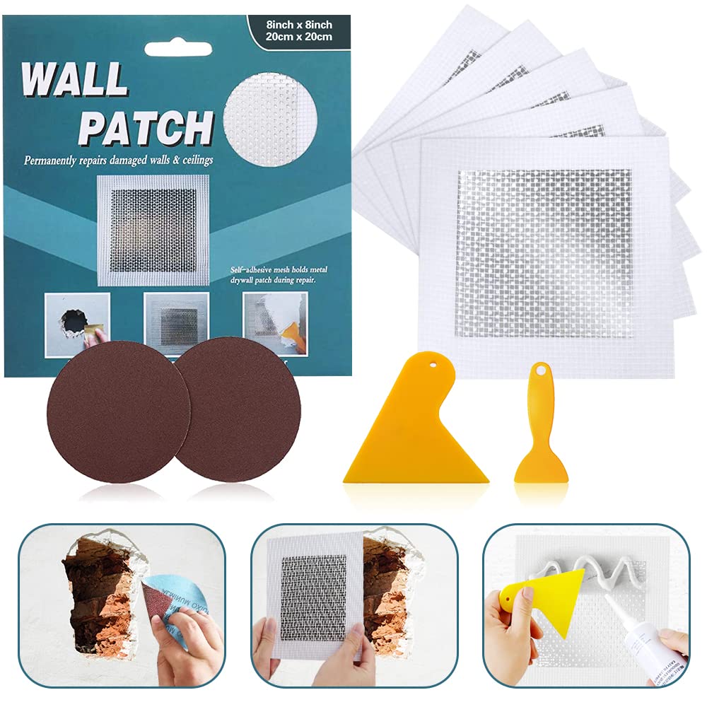 8x8 Wall Repair Patch Kit – 5 Pack Aluminum Drywall Patch