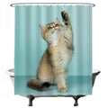 Ulticool Cute Cat Shower Curtain – 180x200cm Waterproof Polyester