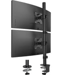 HUANUO Vertical Dual Monitor Stand | Stacked Mount for 17-32 Inch Screens