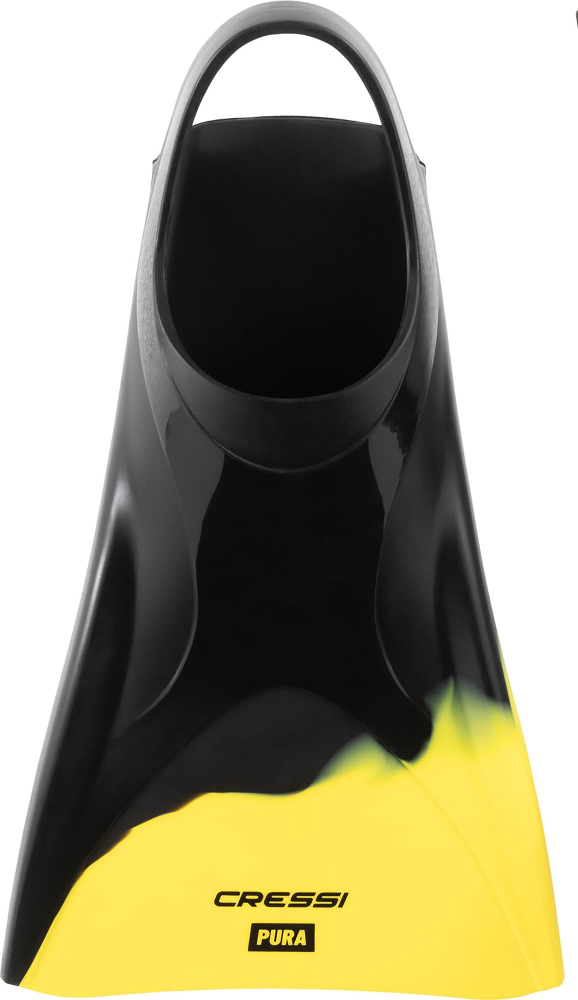 Cressi Pura Adult Swim Fins – Flexible Silicone Training Fins, Black/Yellow