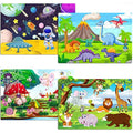 Jolof Store Wooden Jigsaw Puzzles for Kids - 4 Pack 30-Piece Educational Set