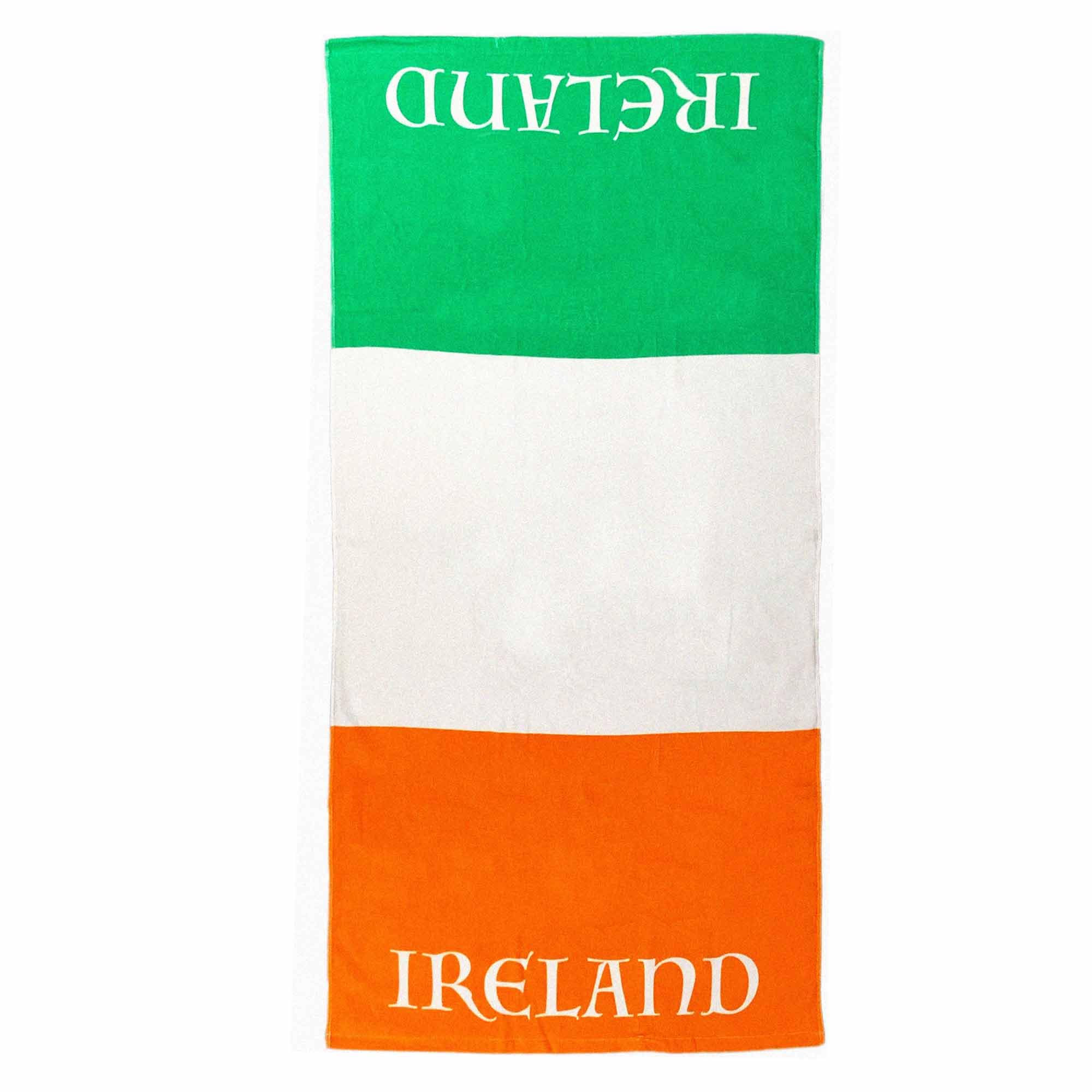 Jolof Store Ireland Flag Beach Towel – 100% Cotton Sports Bath Towel