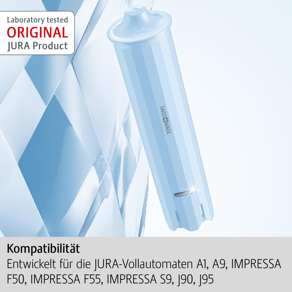 JURA Claris Blue Water Filter Cartridge for Coffee Machines – 3 Pack