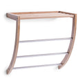 Zeller Bamboo Towel Rail – 3-Tier Chrome Bathroom Storage Stand