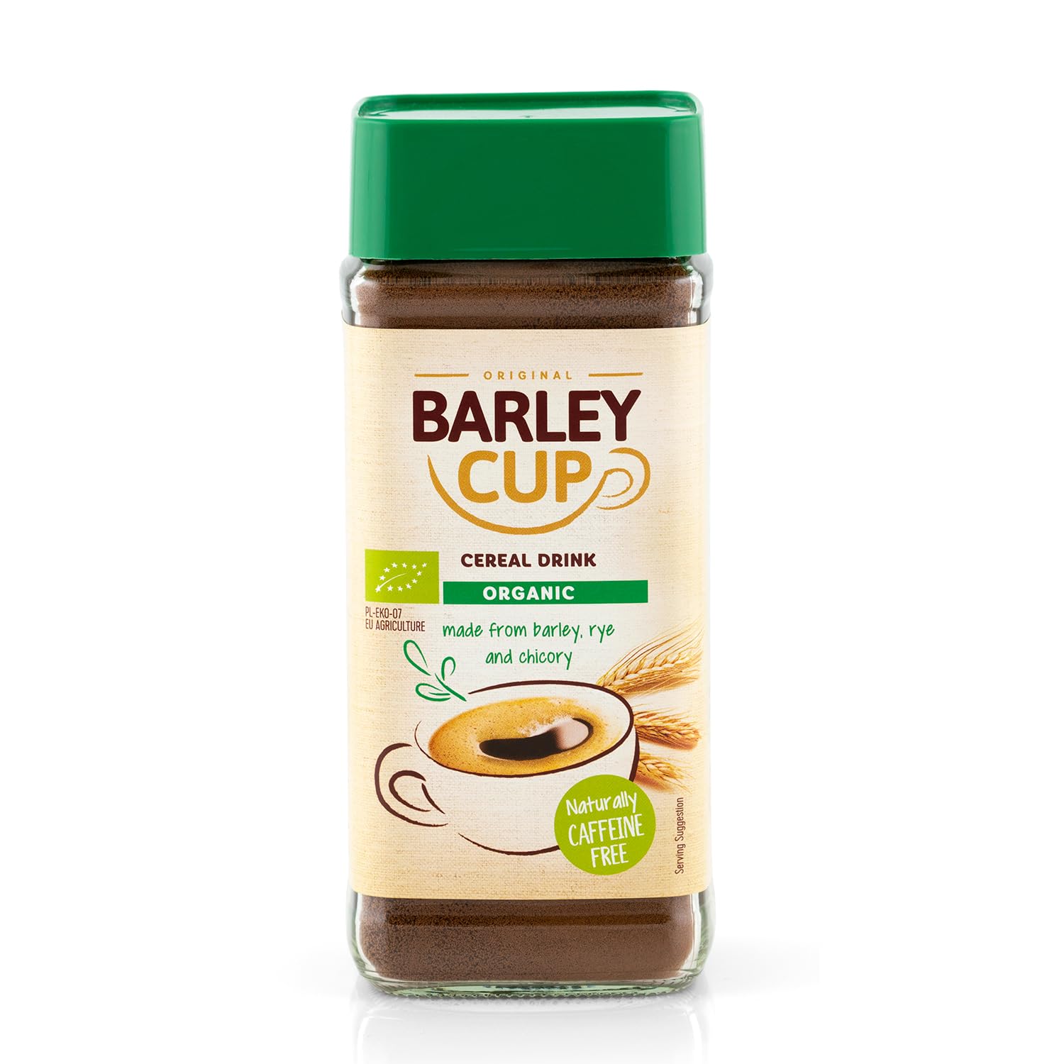 Barleycup Organic Instant Grain Beverage – Caffeine Free (6 x 100g)