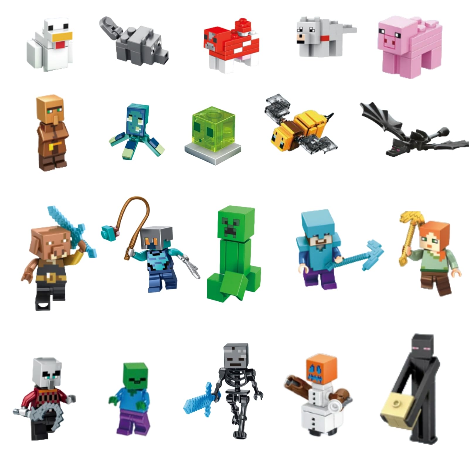 20PC Character Action Figures – Birthday Cake Toppers Set
