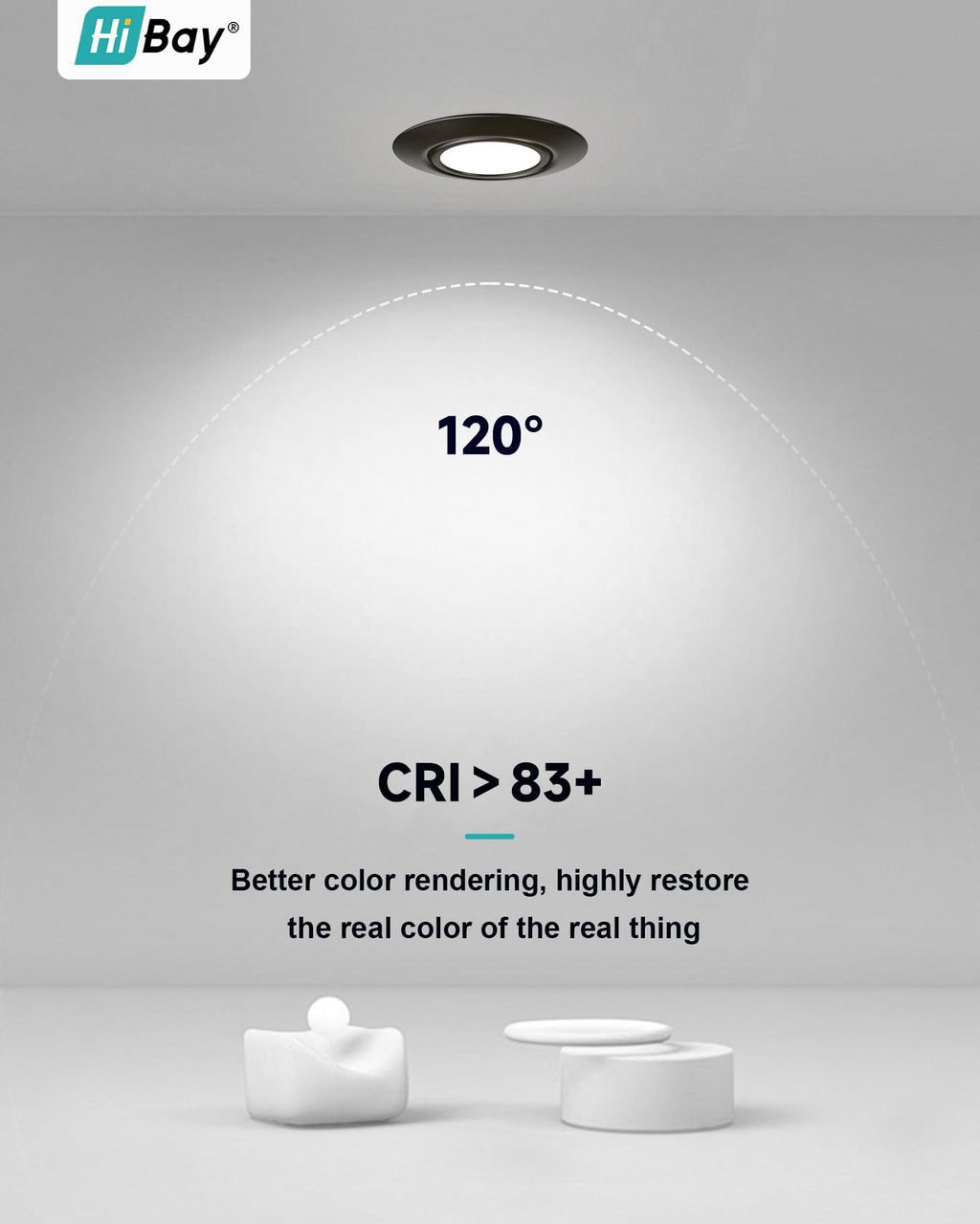 HiBay 8-Pack Ultra Slim LED Recessed Spotlights | Matte Black 5W Tilt Downlight