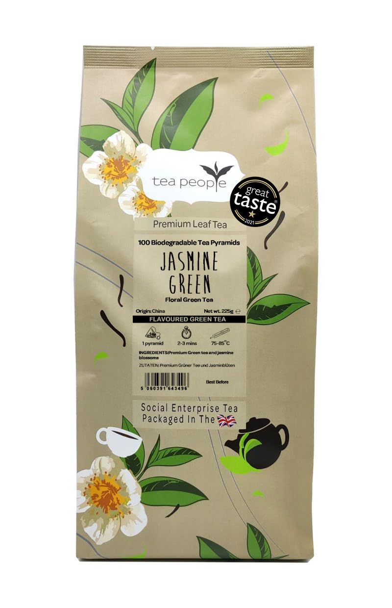 Tea People Jasmine Green Tea – 100 Premium Tea Pyramids Catering Pack