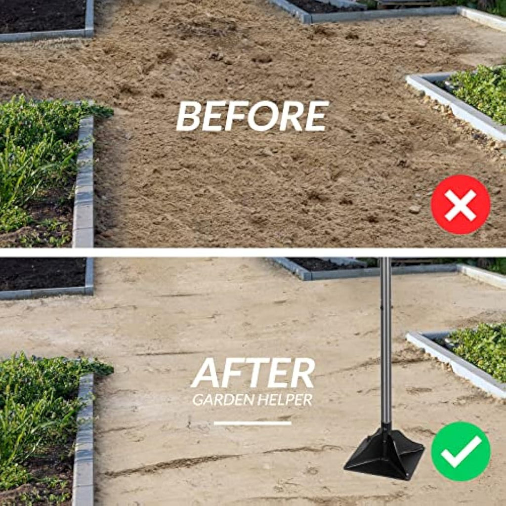 Walensee Heavy Duty Steel Hand Tamper | 20x20cm Head for Ground Leveling