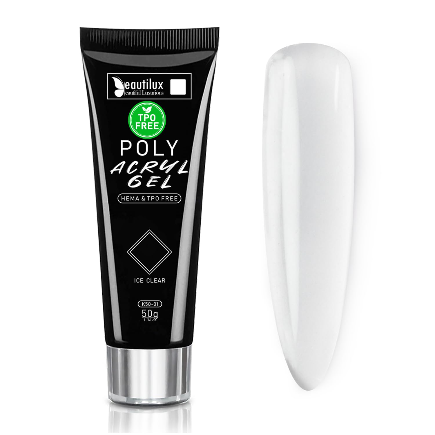 Beautilux Clear Extension Gel – 50g Long-Lasting Acrylic Nail Builder
