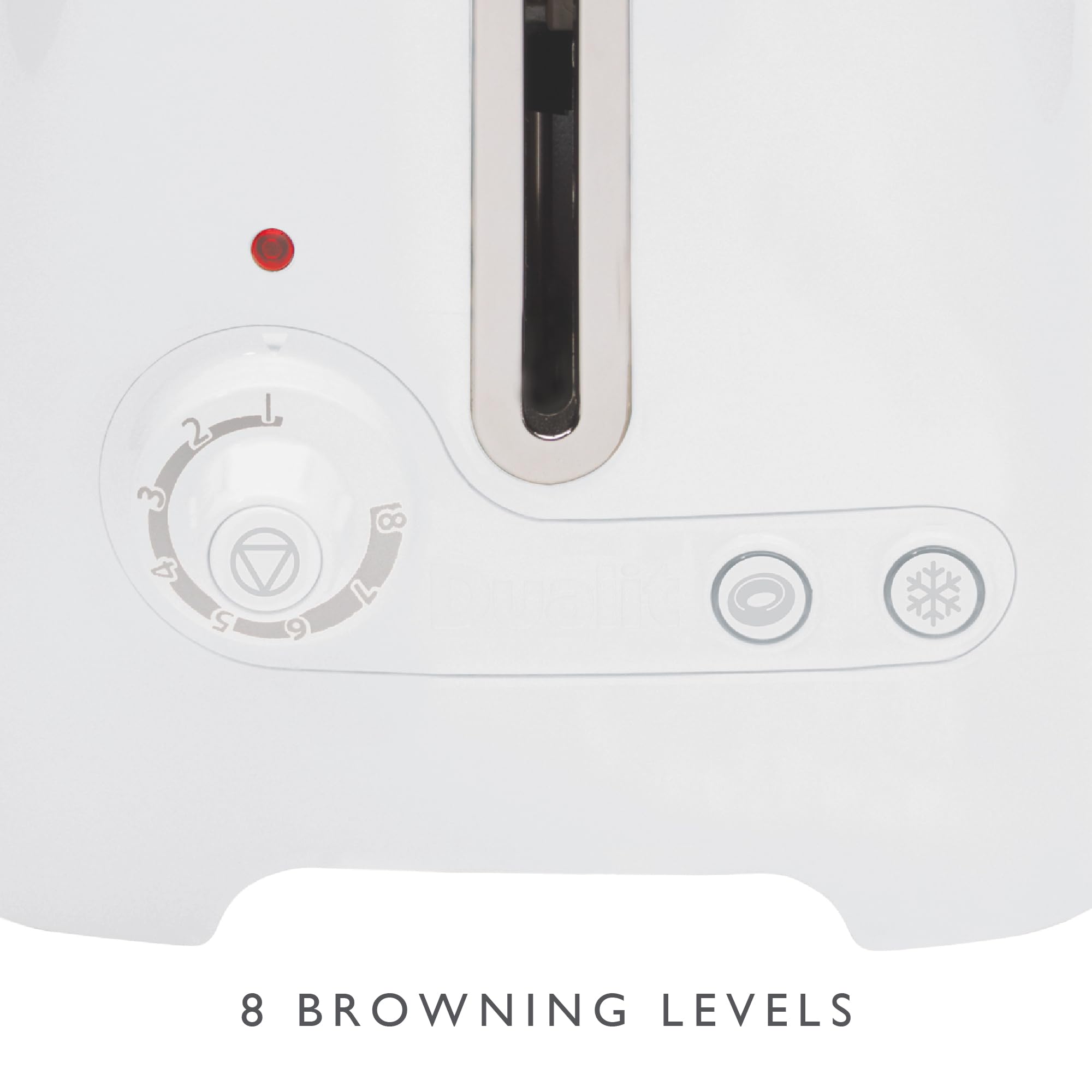 Dualit 2 Slice Lite Toaster - Polished White with 36mm Wide Slots