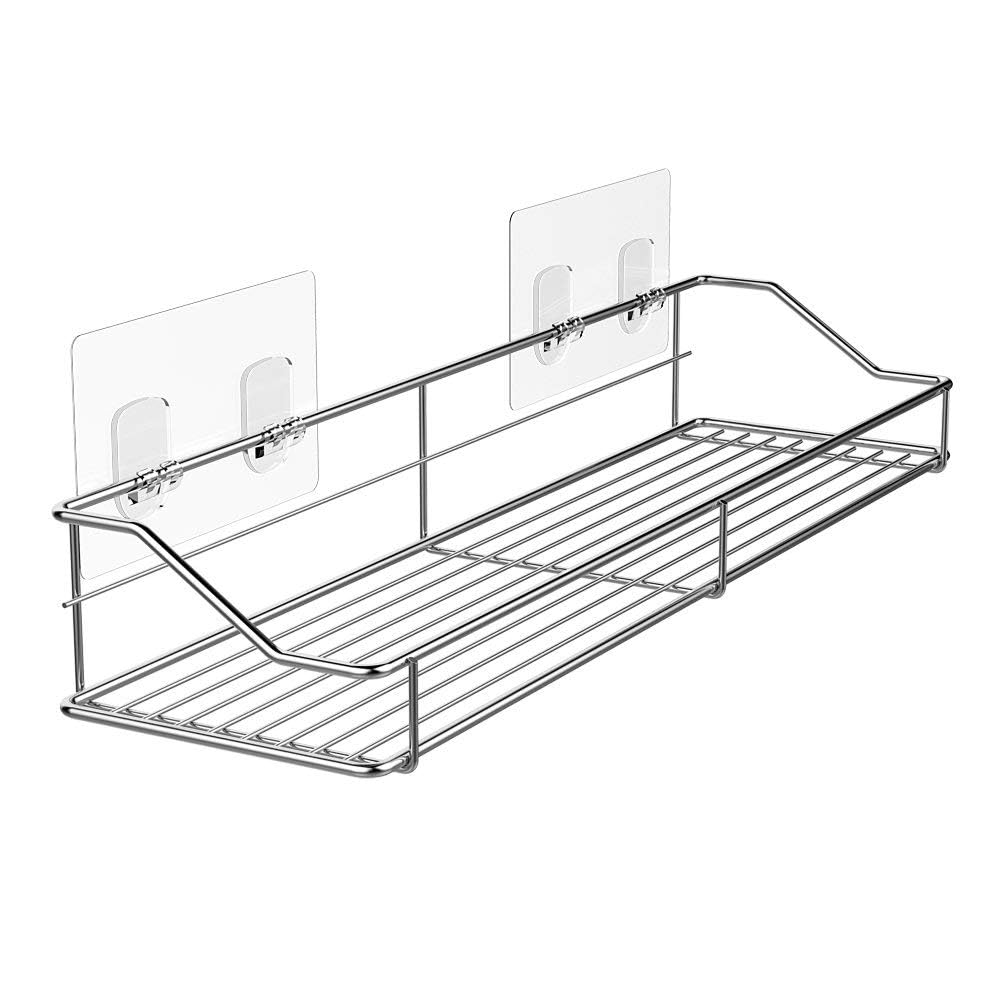 Oriware Adhesive Shower Caddy | SUS304 Stainless Steel Bathroom Shelf
