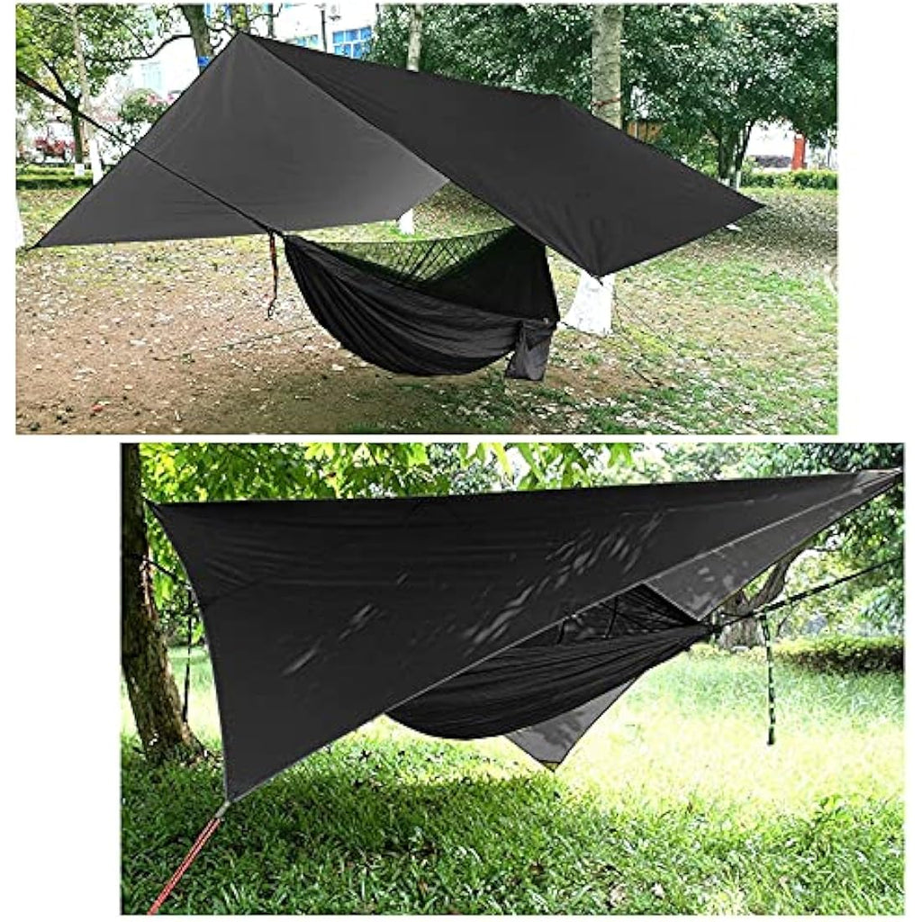 Camping Hammock with Mosquito Net and Waterproof Rainfly