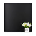 Hanobe 20" Square Ottoman Tray – Large Black Wood Decorative Serving Tray