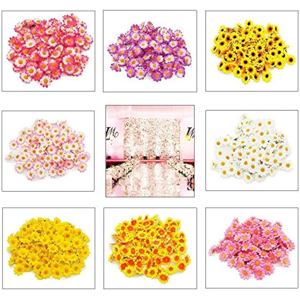 100pcs Artificial Daisy Flower Heads for DIY Crafts