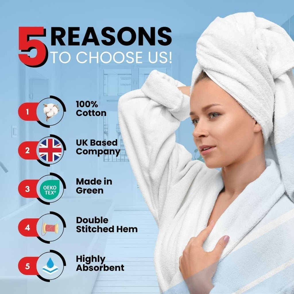 Infinitee Xclusives 100% Cotton Bath Towels - Set of 4 | Charming Grey