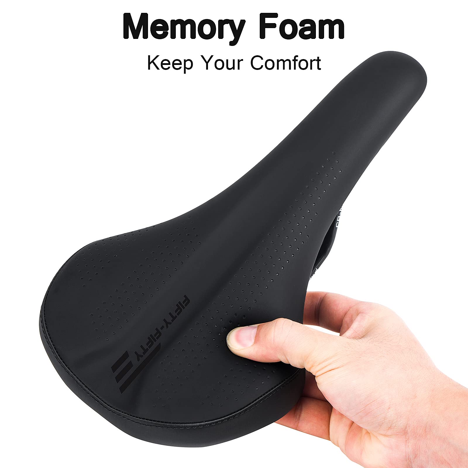 FIFTY-FIFTY Mountain Bike Saddle | Waterproof Memory Foam MTB Seat