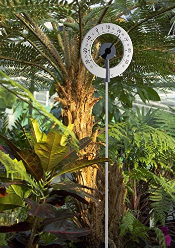 TFA Lollipop Outdoor Garden Thermometer | Aluminum Dial with Ground Spike
